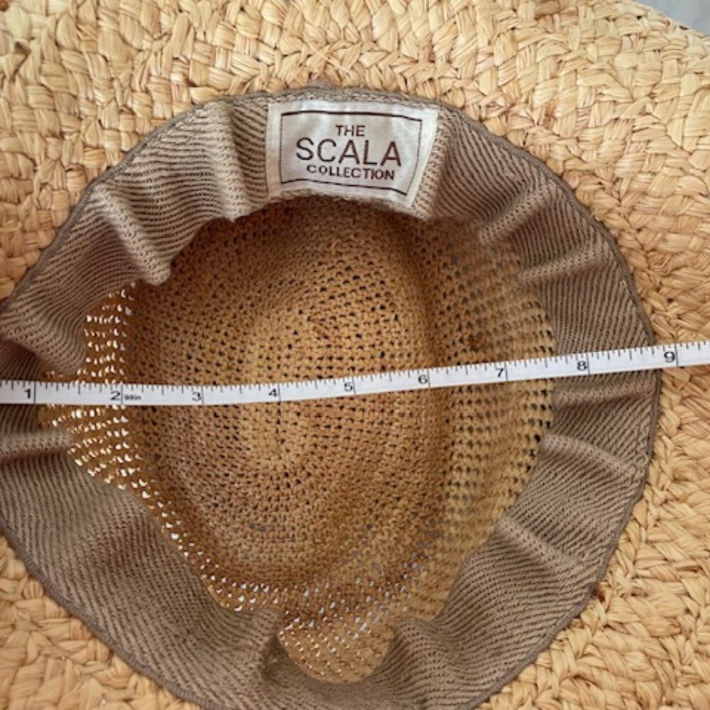 THE SCALA COLLECTION Rockport Big Brim Straw Sun Hat Vintage - Picture 16 of 16